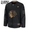 Lapsille NHL Chicago Blackhawks Pelipaita Custom Fanatics Military Appreciation Practice 2024-25 Musta